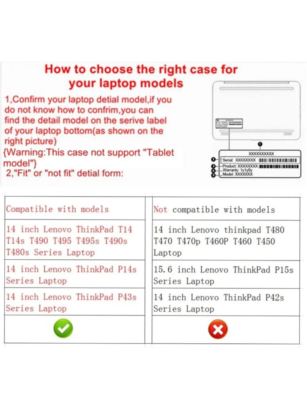 14-Inch Protective Laptop Case for Lenovo ThinkPad T14s/T490s - Durable